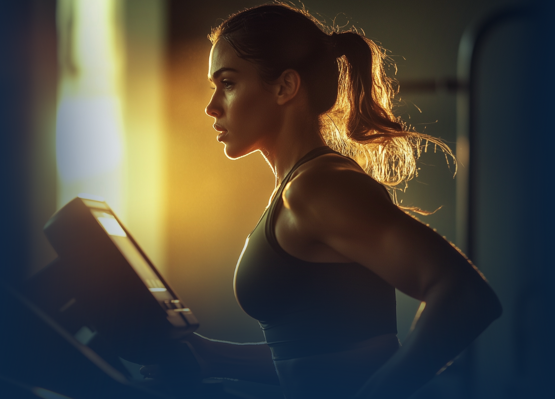 A woman in the gym having her fitness journey reshape in Beckenham